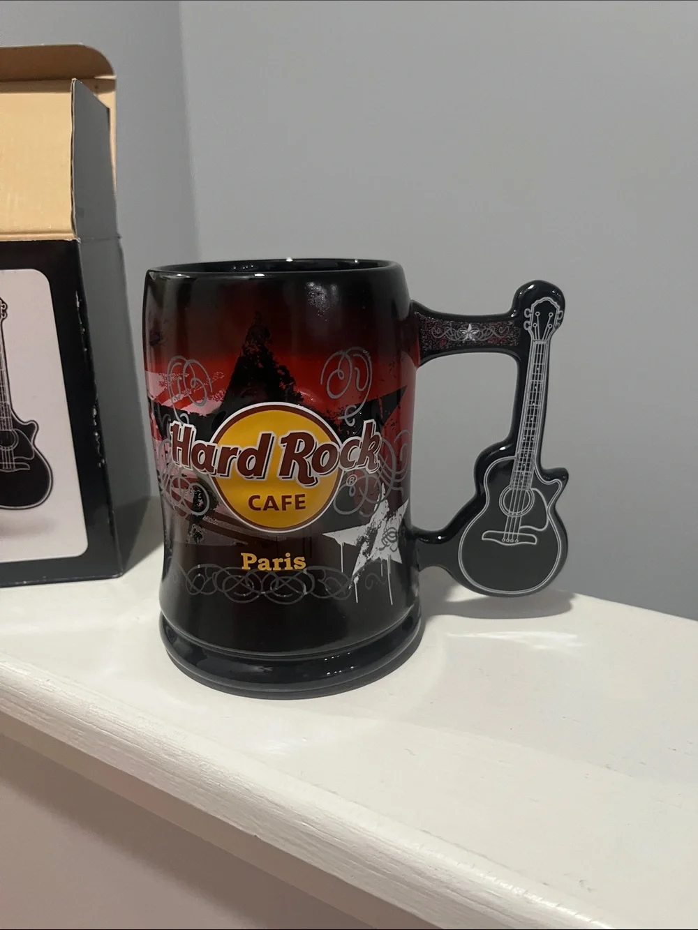 Hard Rock Café HRC Paris Guitar Handle Mug New in Box Hard Rock Cafe Collectors